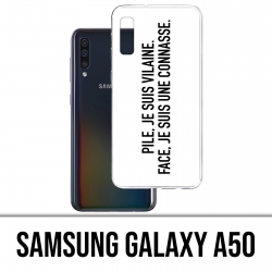 Coque Samsung Galaxy A50 - Pile Vilaine Face Connasse