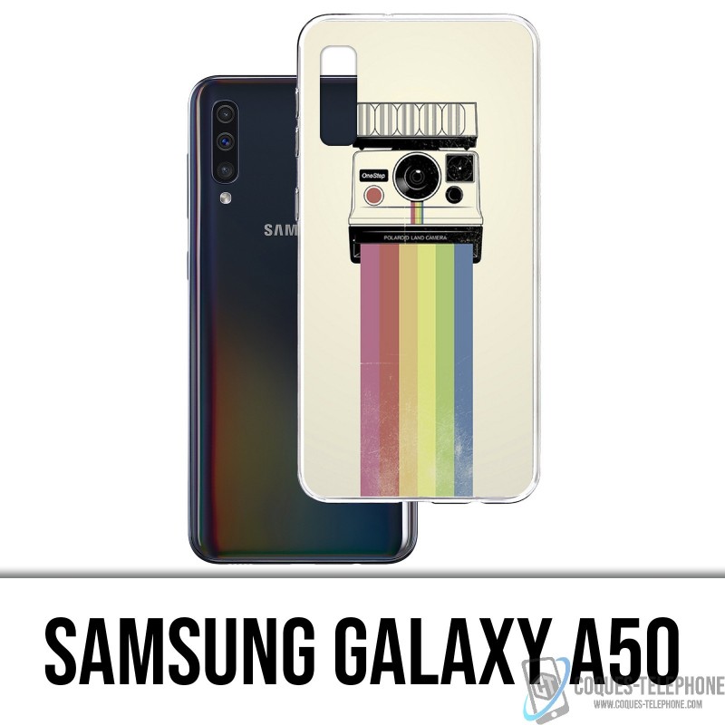 Coque Samsung Galaxy A50 - Polaroid Arc En Ciel Rainbow
