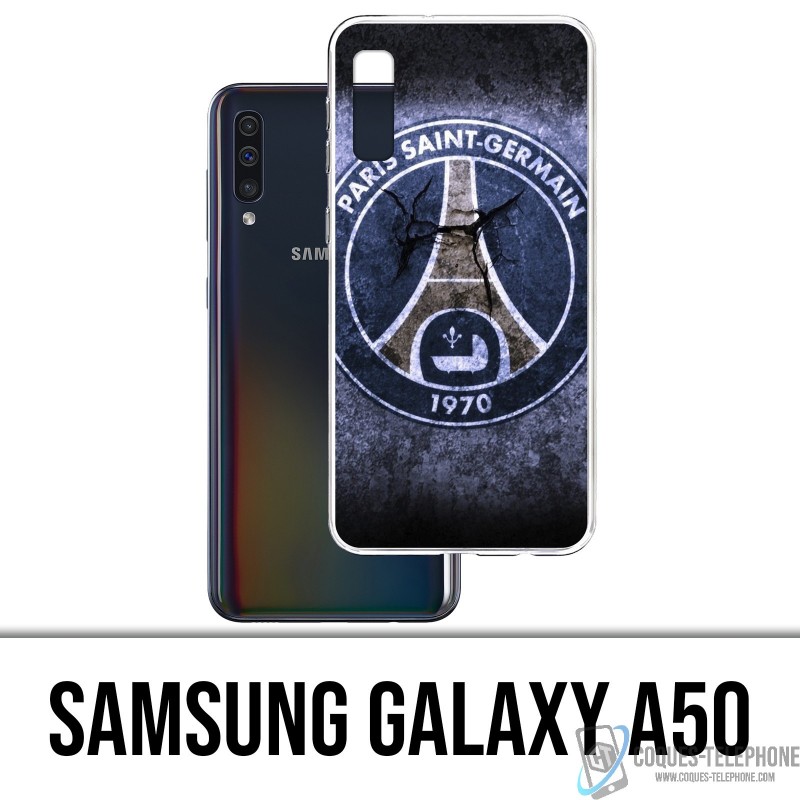 Samsung Galaxy A50 Custodia - Logo Psg Grunge