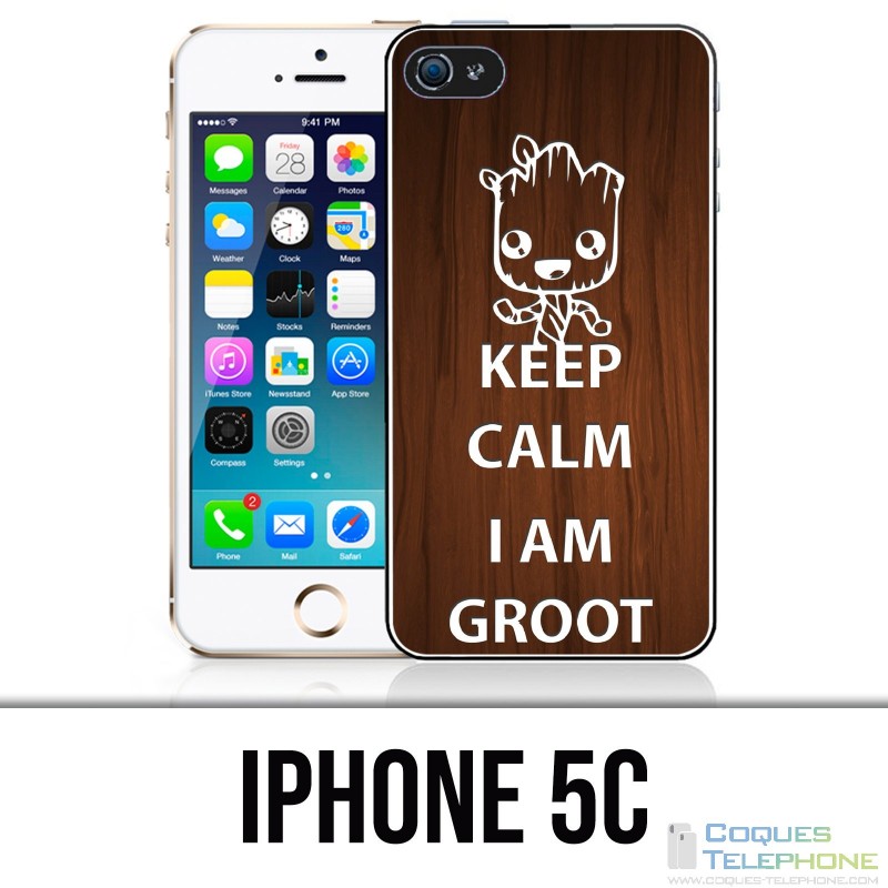 Funda iPhone 5C - Mantenga la calma Groot