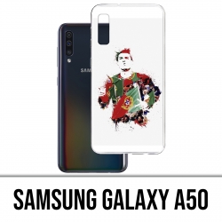 Coque Samsung Galaxy A50 - Ronaldo Football Splash