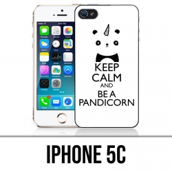 Custodia per iPhone 5C: mantieni la calma Pandicorn Panda Unicorn