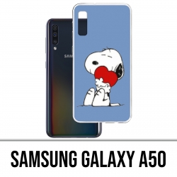 Coque Samsung Galaxy A50 - Snoopy Coeur