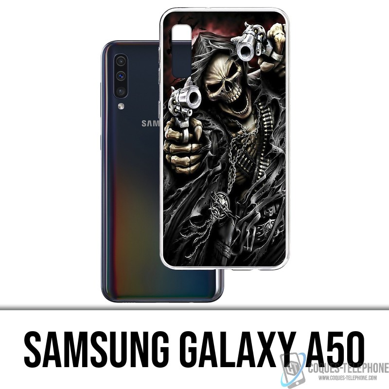 Coque Samsung Galaxy A50 - Tete Mort Pistolet