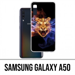 Samsung Galaxy A50 Custodia - Flame Tiger