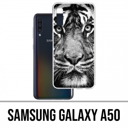 Samsung Galaxy A50 Case - Schwarz-Weißer Tiger