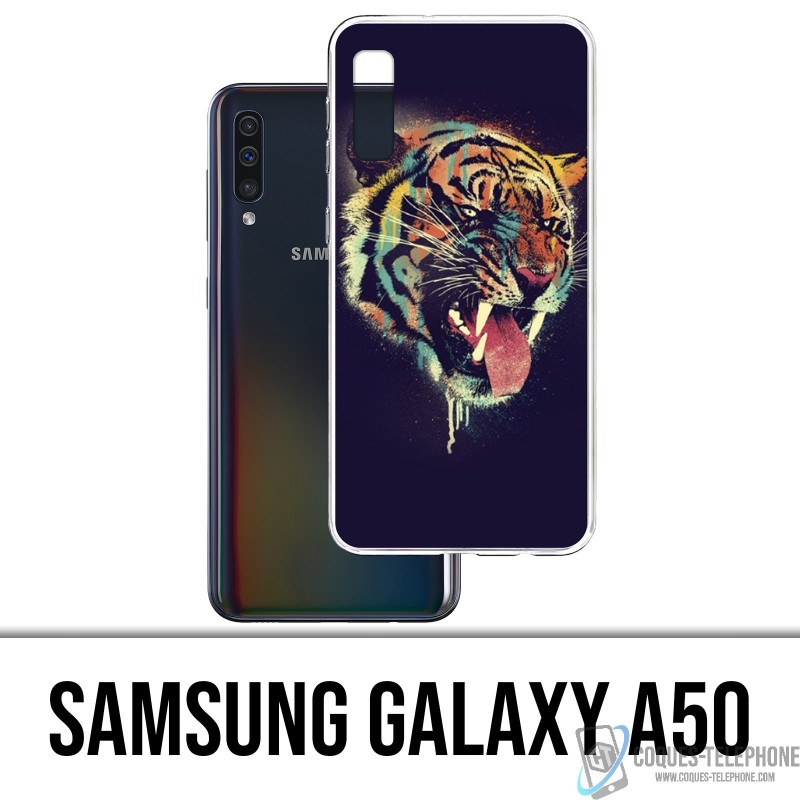 Samsung Galaxy A50 Custodia - Vernici tigre