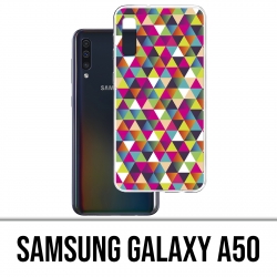 Samsung Galaxy A50 Custodia - Triangolo multicolore