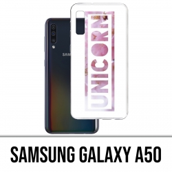 Coque Samsung Galaxy A50 - Unicorn Fleurs Licorne