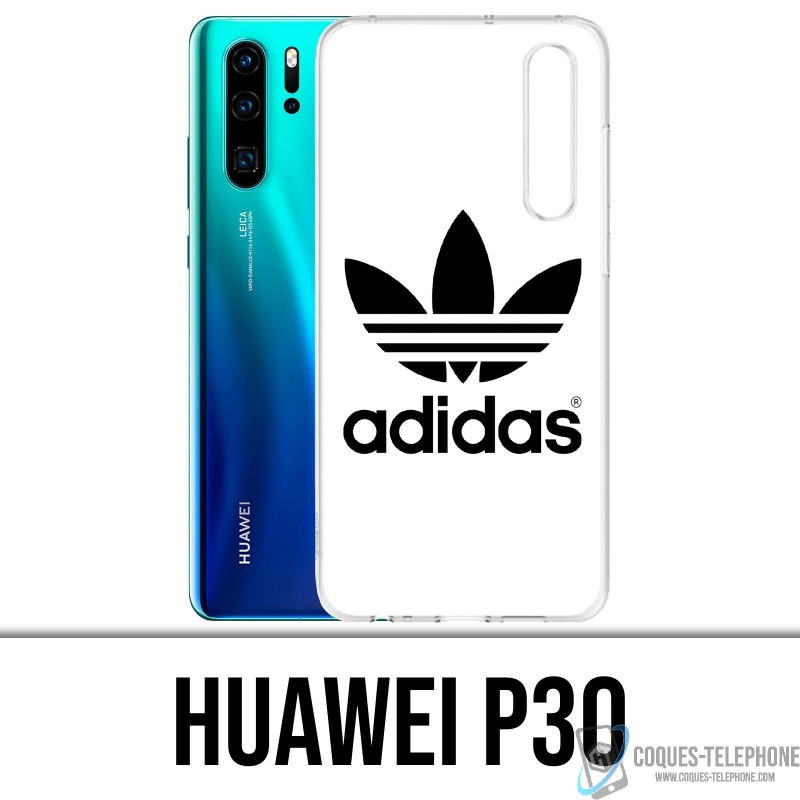 Coque Huawei P30 - Adidas Classic Blanc