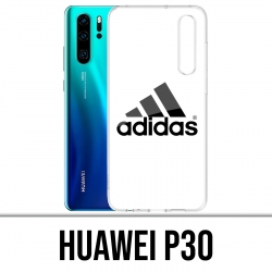 Huawei P30 Funda - Logotipo de Adidas en blanco