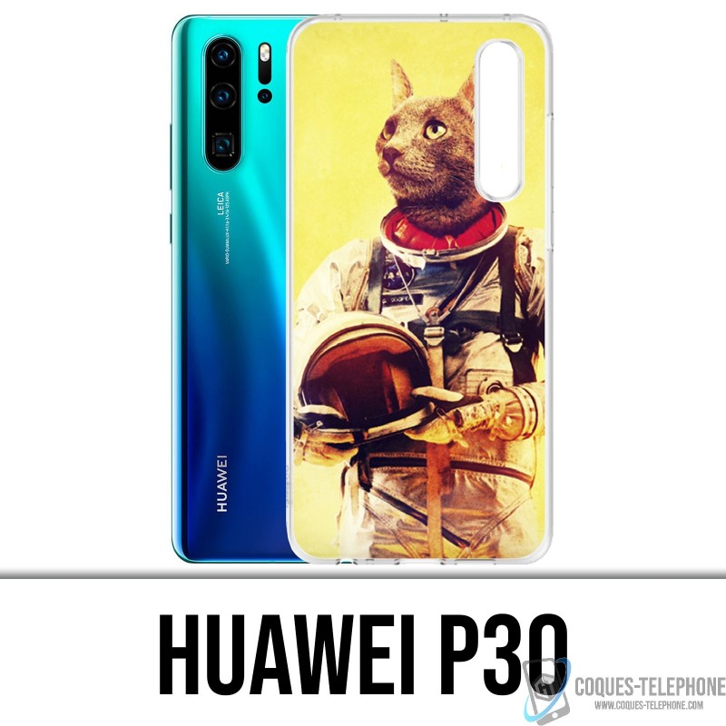 Coque Huawei P30 - Animal Astronaute Chat
