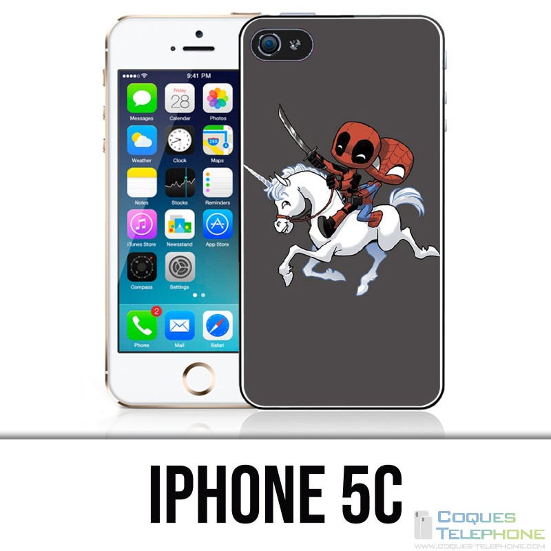 Custodia per iPhone 5C - Unicorn Deadpool Spiderman