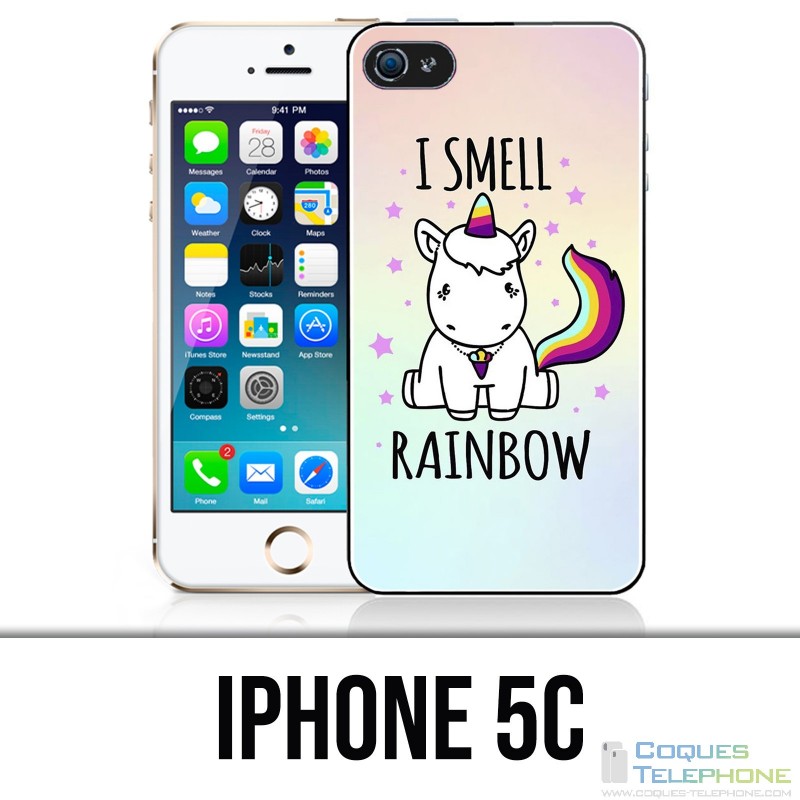 Coque iPhone 5C - Licorne I Smell Raimbow