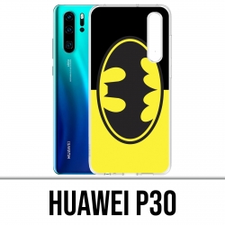 Coque Huawei P30 - Batman Logo Classic Jaune Noir