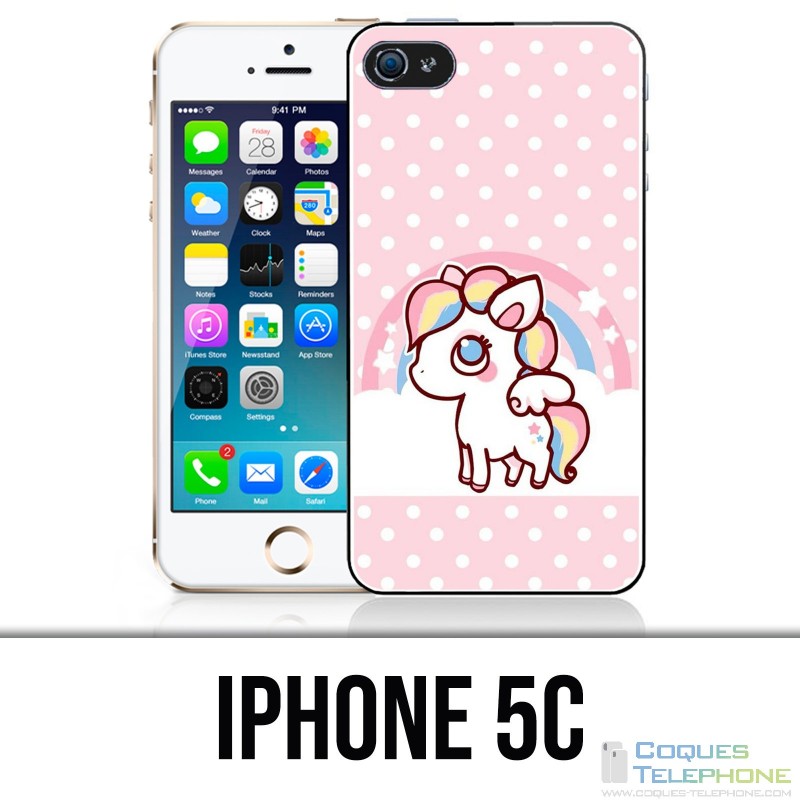 Custodia per iPhone 5C - Unicorno Kawaii