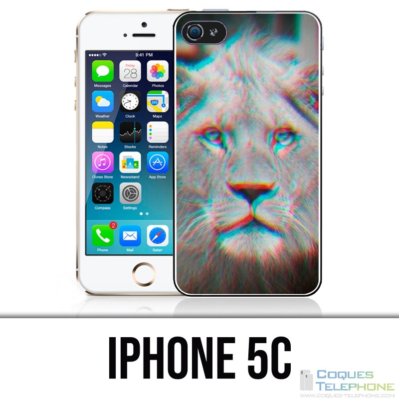 Coque iPhone 5C - Lion 3D
