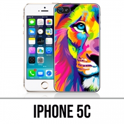 Custodia per iPhone 5C - Leone multicolore