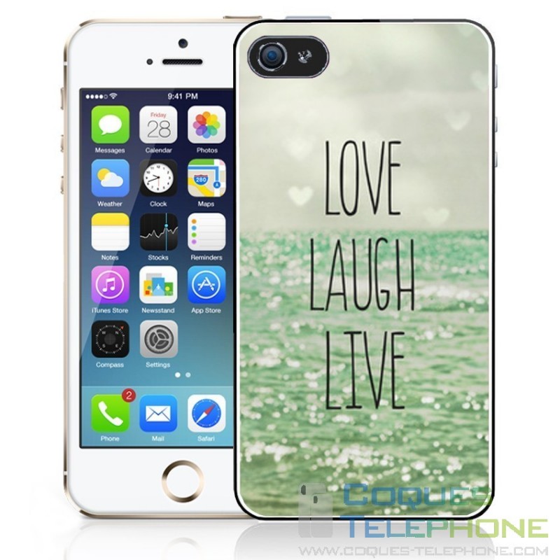 Coque téléphone Love Laugh Live