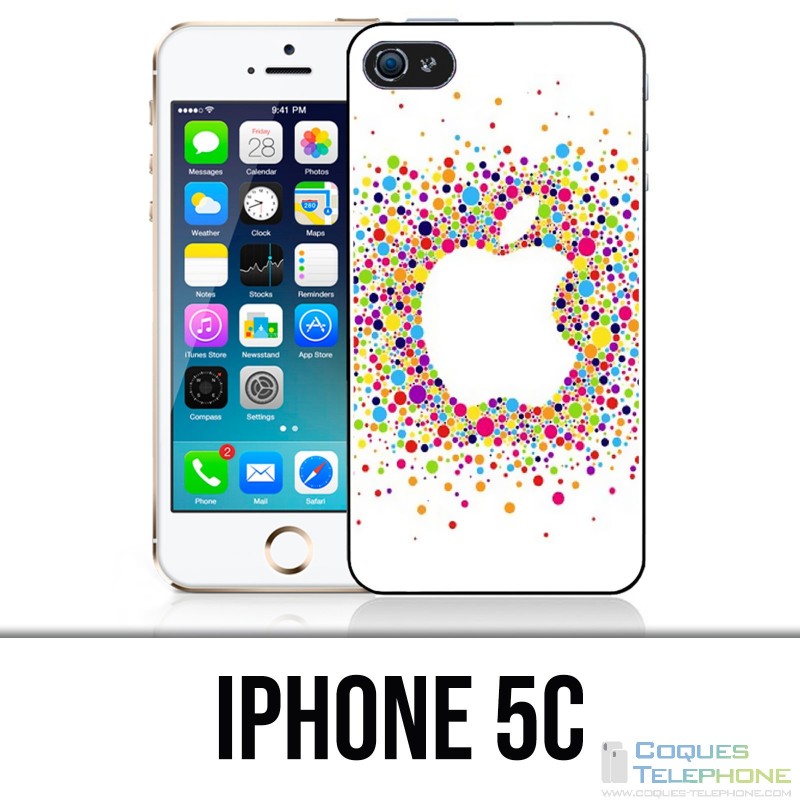 Coque iPhone 5C - Logo Apple Multicolore