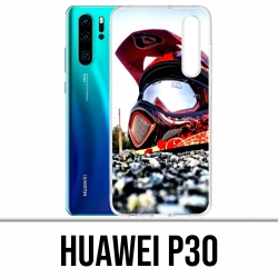 Huawei P30 Case - Moto Cross Helmet
