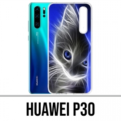 Coque Huawei P30 - Chat Blue Eyes