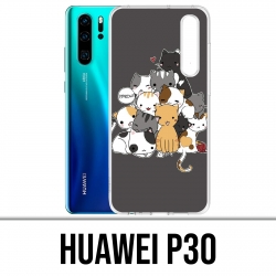 Huawei P30 Custodia - Cat Meow