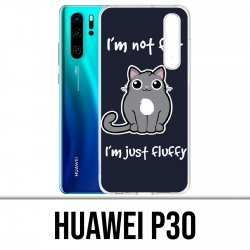 Huawei P30 Custodia - Cat Not Fat Just Fluffy