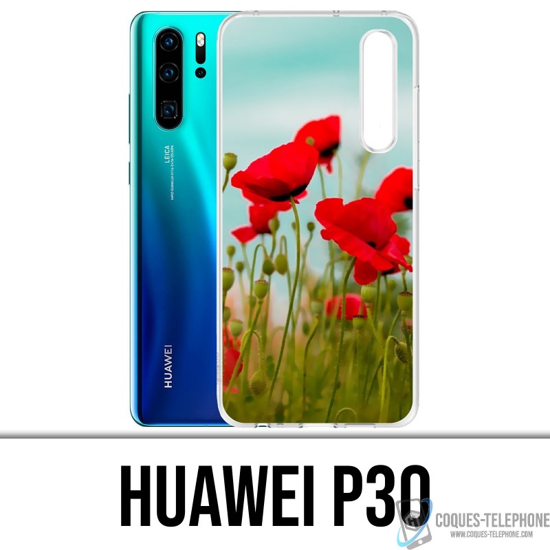 Coque Huawei P30 - Coquelicots 2