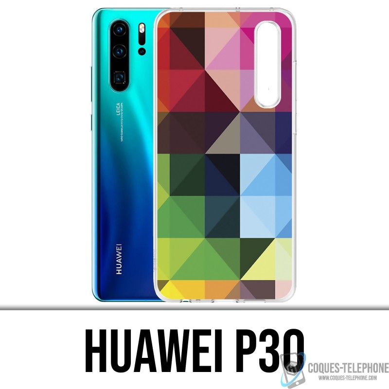 Huawei P30 Case - Mehrfarbige Würfel