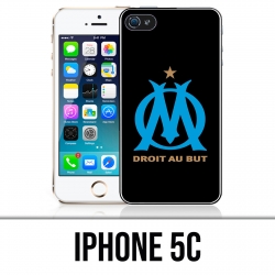 Coque iPhone 5C - Logo Om Marseille Noir