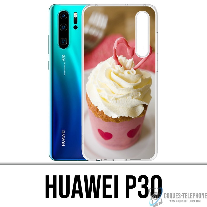 Coque Huawei P30 - Cupcake Rose