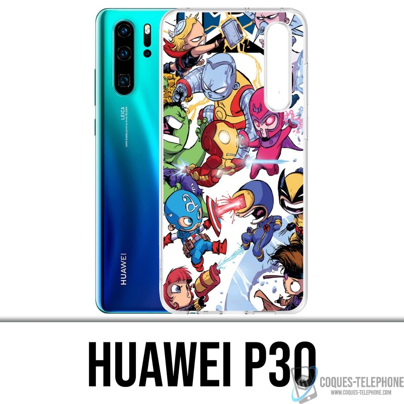 Case Huawei P30 - Cute Marvel Heroes