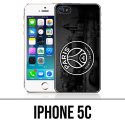 Coque iPhone 5C - Logo Psg Fond Black
