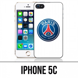 Custodia per iPhone 5C - Logo Psg sfondo bianco