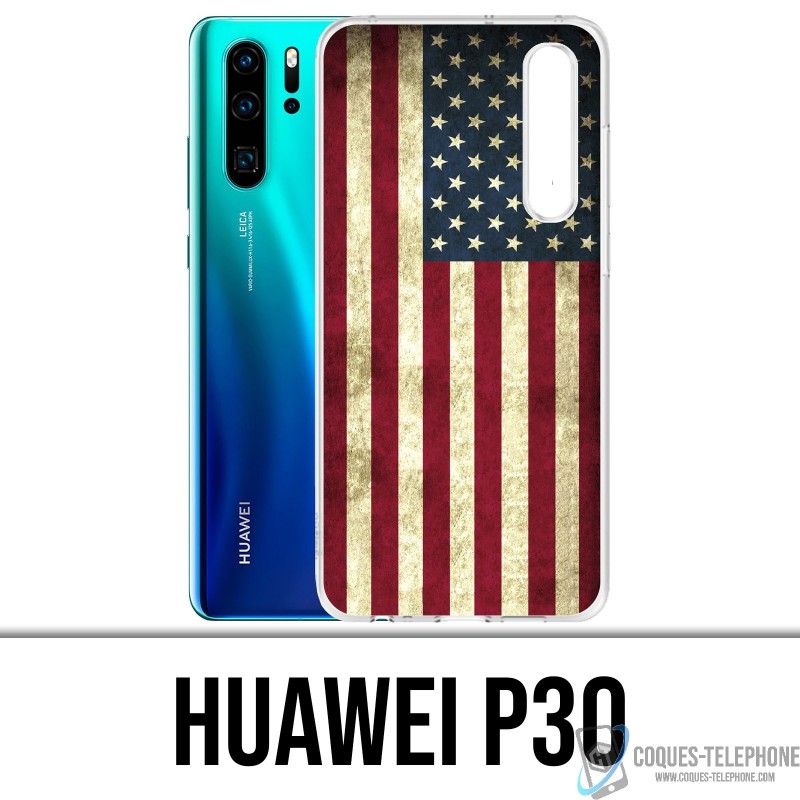 Funda Huawei P30 - Bandera de EE.UU.