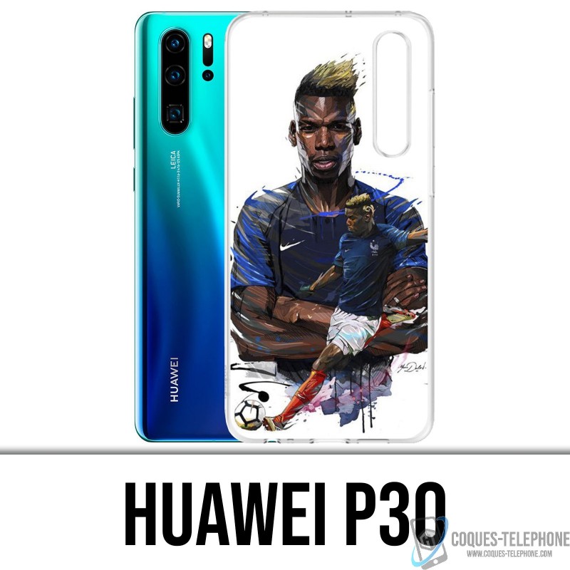 Huawei P30 Custodia - Calcio Francia Pogba Drawing