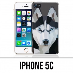 Custodia per iPhone 5C - Husky Origami Wolf