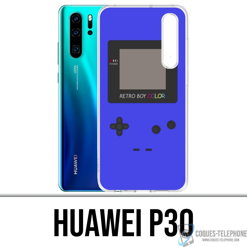 Huawei P30 Custodia - Game Boy Colore Blu