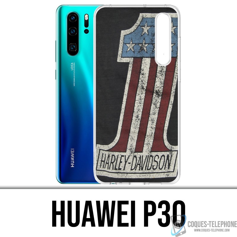 Huawei P30 Custodia - Harley Davidson Logo 1