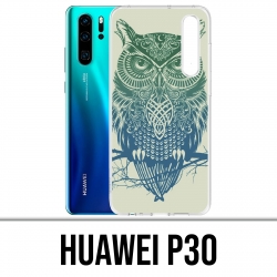 Coque Huawei P30 - Hibou Abstrait