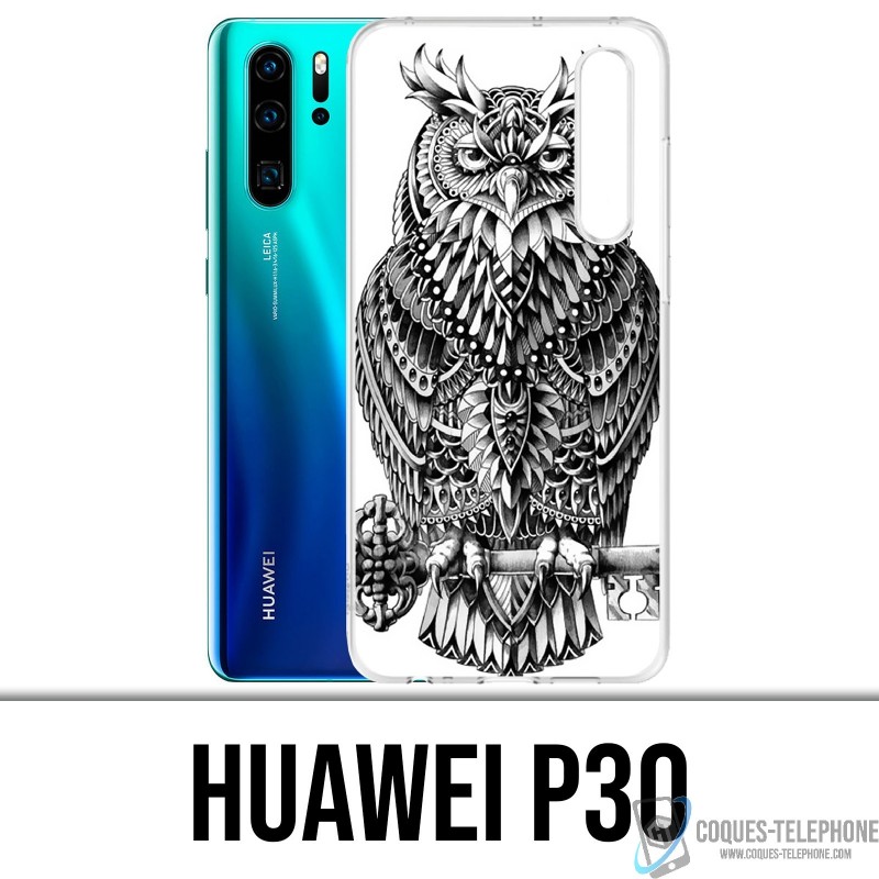 Case Huawei P30 - Aztec Owl