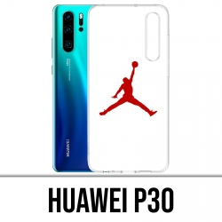Coque Huawei P30 - Jordan Basketball Logo Blanc