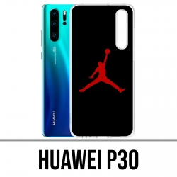 Huawei P30 Custodia - Jordan Basket Logo Nero