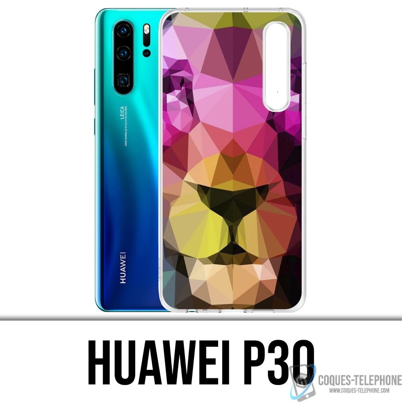 Coque Huawei P30 - Lion Geometrique