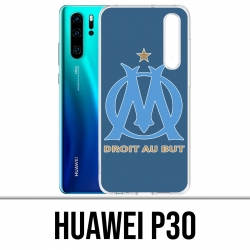 Custodia Huawei P30 - Om Marsiglia Logo grande sfondo blu