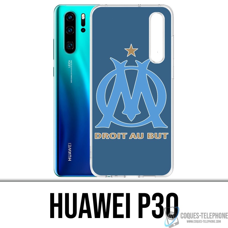 Case Huawei P30 - Om Marseille Großes blaues Hintergrundlogo
