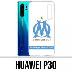 Case Huawei P30 - Om Marseille Logo Weiß