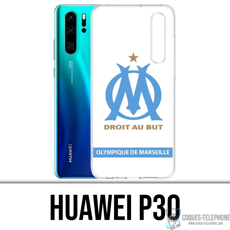 Case Huawei P30 - Om Marseille Logo White