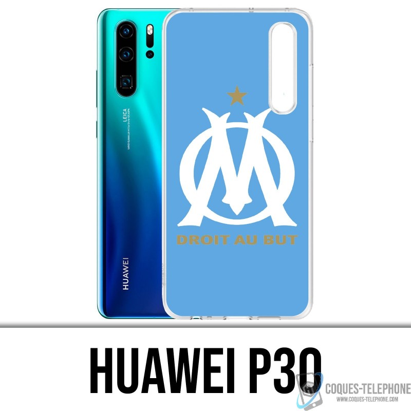 Coque Huawei P30 - Logo Om Marseille Bleu